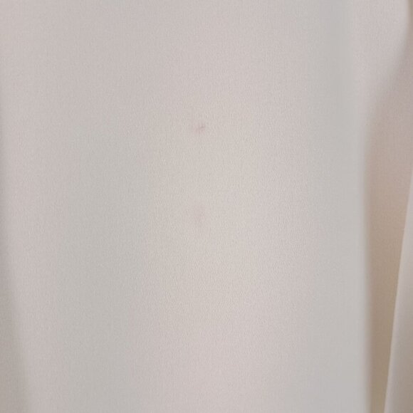 Tahari Arthur S Levine Ivory Front Drape Blouse Petite M NWT Career Office Top - Picture 6 of 8